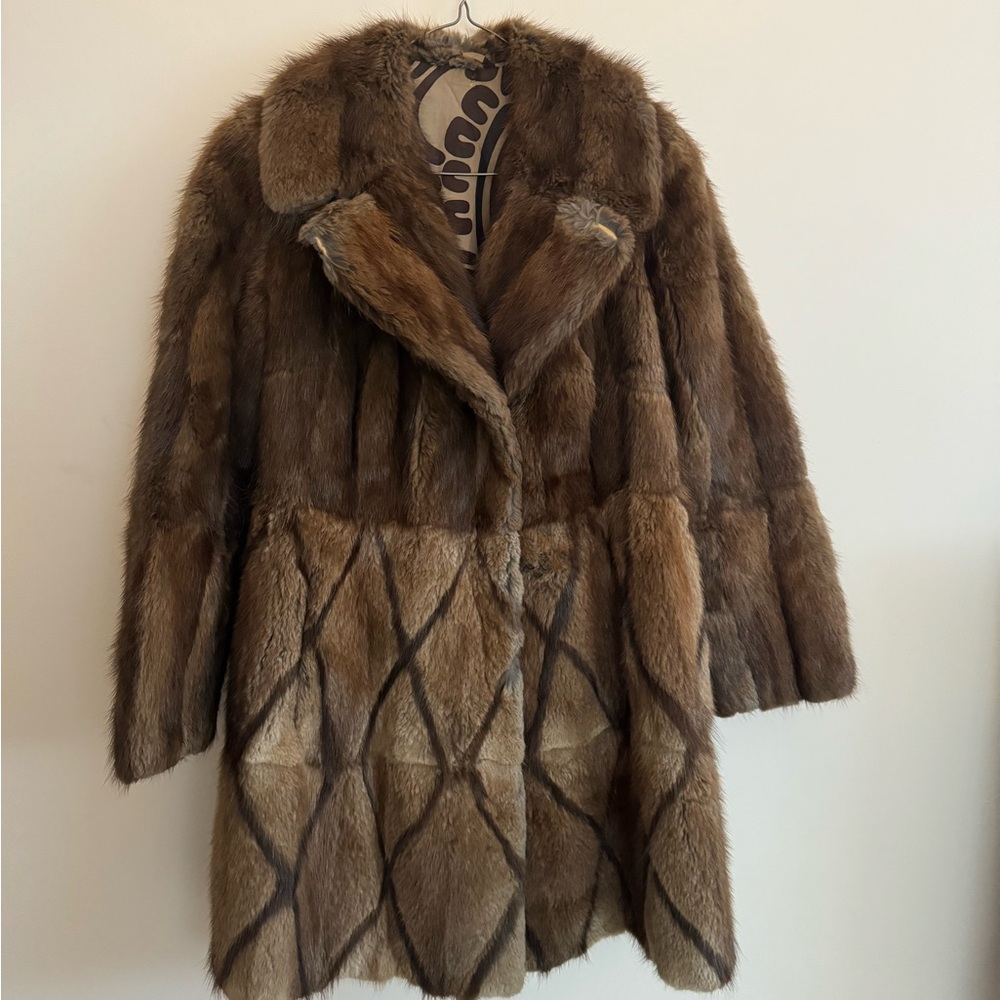 Elegant Brown Fur Coat